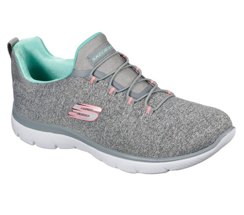 Skechers Summits - Quick Getaway - Womens Sneakers Grey/Multicolor [AU-NJ3144]